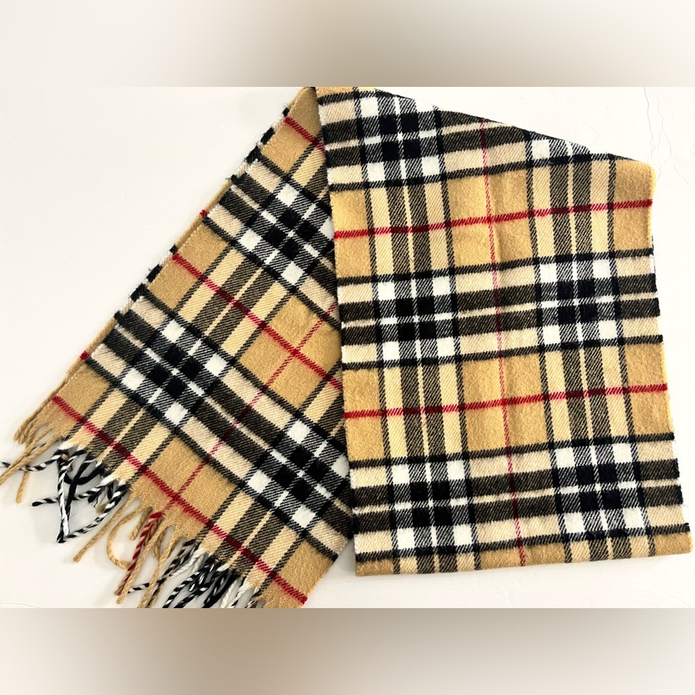 Cashmere Finished Plaid Scarf